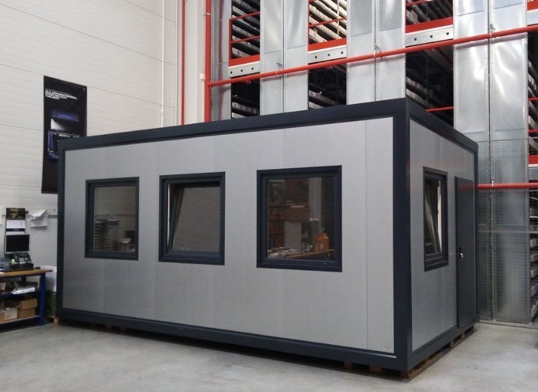 1000002899.jpg Bungalow de Bureau Monobloc 18m² (6x3m) – Isolation Thermique 100mm (4 Fenêtres + Chauffage) – Image 1