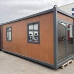 Container de bureau de 6 mètres "Prestige" – Vitres éclatées et double porte (Design Moderne)