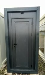 Module Sanitaire Individuel 120x120 cm – WC et Lave-mains (Gris Anthracite Isolé) – Image 3