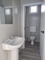 Module Sanitaire Individuel 120x120 cm – WC et Lave-mains (Gris Anthracite Isolé) – Image 4