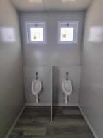 Module Sanitaire Individuel 120x120 cm – WC et Lave-mains (Gris Anthracite Isolé) – Image 2