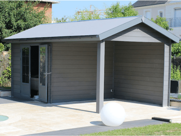 ABR-POOL-15-COMPO.png Abri Pool House en Composite et Aluminium 6x3m – Espace Détente & Rangement (Gris Clair) – Image 1