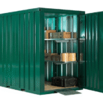 Abri de jardin 1,5 x 2,2 m – Box en Acier Galvanisé Vert RAL 6005 (Plancher et Rampe Inclus)